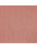 Tissu, Popeline de Coton Rayures, Terracotta et Blanc, Laize 150 cm, 100% Coton