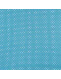 Tissu, Popeline de Coton Pois, Bleu, Laize 150 cm, 100% Coton 120g/m²