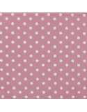 Tissu, Popeline de Coton Gros Pois, Rose, Laize 150 cm, 100% Coton