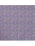 Tissu, Popeline de Coton Fleurie Digitale, Violettes, Laize 150 cm, 100% Coton 75g/m²