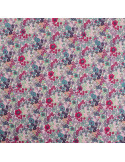 Tissu, Popeline de Coton Fleurie Digitale, Multicolore, Laize 150 cm, 100% Coton 75g/m²