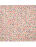 Tissu, Popeline de Coton Fleurie Digitale, Imprimé Floral Multicolore, Laize 150 cm, 100% Coton 75g/m²