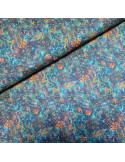 Tissu, Popeline de Coton Impression Digitale Esprit Batik, Multicolore, Laize 150 cm, 100% Coton 83g/m²