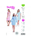 Patron Burda easy 5805 Robe en jersey à volants