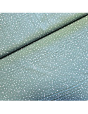 Tissu, Popeline de Coton Pois Blancs, Vert Pastel, Laize 150 cm, 100% Coton 115g/m²
