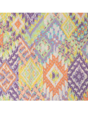 Tissu, Coton Viscose Imprimé Losanges, Mauve, Laize 150 cm, 52% Viscose 48% Coton 85g/m²
