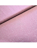 Tissu, Popeline de Coton Pois, Vieux Rose, Laize 150 cm, 100% Coton