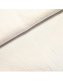 Tissu, Double Gaze de Coton Unie, Écru, Laize 132 cm, 100% Coton 135g/m²