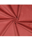 Tissu, Velours Larges Côtes Uni, Bois de Rose, Laize 142 cm, 100% Coton 280g/m²