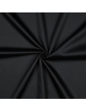 Tissu, Satin de Coton Uni, Noir Intense, Laize 150 cm, 100% Coton 115g/m²