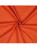 Tissu, Popeline de Coton Unie, Orange Flame, Laize 150 cm, 100% Coton 80g/m²