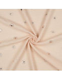 Tissu, Double Gaze Soleils Lurex, Sable Rosé, Laize 135 cm, 100% Coton 125g/m²