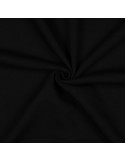 Tissu, Sweat Épais Uni, Noir, Laize 150 cm, 70% Coton 30% Polyester 280g/m²