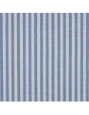 Tissu, Jacquard Rayures, Bleu et Blanc, Laize 145 cm, 100% Coton 127g/m²