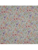 Tissu, Plumetis Viscose Fleuri, Multicolore sur fond clair, Laize 143 cm, 100% Viscose 100g/m²
