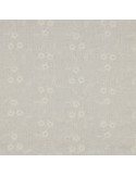 Tissu, Lin Viscose Brodée Fleur, Sable, Laize 130 cm, 70% Viscose 30% Lin 220g/m²
