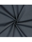 Tissu, Popeline de Coton Unie, Gris Foncé, Laize 150 cm, 100% Coton 125g/m²