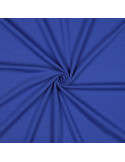 Tissu, Jersey de Coton Uni, Bleu Cobalt, Laize 145 cm, Coton Stretch Oeko-Tex