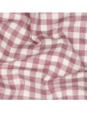 Tissu, Flanelle de Coton Vichy, Mauve, Laize 143 cm, 100% Coton 165g/m²