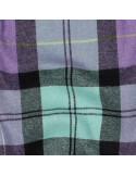 Tissu, Tartan Écossais Brossé Jacquard, Mauve Profond et Vert Forêt, Laize 145 cm, Polyester et Coton 150g/m²