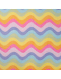 Tissu, Polaire Doudou Zigzag, Multicolores, Laize 150 cm, 100% Polyester 260g/m²