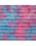 Tissu, Fourrure Doudou Tie & Dye, Bleu Mauve, Laize 145 cm, 100% Polyester 330g/m²