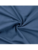 Tissu, French Terry Uni Envers Brossé, Bleu Jean, Laize 150 cm, Coton Stretch Doux