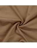 Tissu, French Terry Uni Envers Brossé, Taupe, Laize 150 cm, Coton Stretch