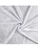 Tissu, Panne de Velours Unie, Blanc, Laize 150 cm, 100% Polyester 165g/m²
