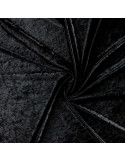 Tissu, Panne de Velours Unie, Noir Profond, Laize 150 cm, 100% Polyester 165g/m²