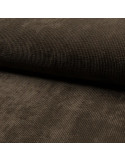 Tissu, Velours Côtelé Lavé Côtes Moyennes, Marron Foncé, Laize 150 cm, 85% Polyester 15% Polyamide 2% Spandex 330g/m²