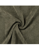 Tissu, Velours Côtelé Lavé, Côtes Moyennes, Kaki, Laize 150 cm, 85% Polyester 15% Polyamide 2% Spandex 330g/m²