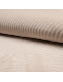 Tissu, Velours Côtelé Lavé Côtes Moyennes, Écru, Laize 150 cm, 85% Polyester 15% Polyamide 2% Spandex 330g/m²