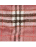 Tissu, Tartan Écossais, Rose Poudré, Brun et Rouge Vif, Laize 150 cm, Polyester et Viscose 420g/m²