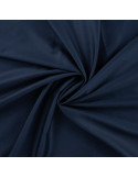 Tissu, Satin de Coton Uni, Bleu Marine, Laize 150 cm, 100% Coton 115g/m²