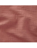 Tissu, Double Gaze de Coton Unie, Marsala, Laize 130 cm, 100% Coton 125g/m²