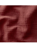 Tissu, Double Gaze de Coton Unie, Terra Cotta, Laize 130 cm, 100% Coton 125g/m²