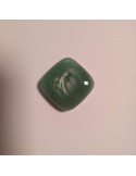 Bouton polyester à tunnel , 24mm, carré, nuances de bleu turquoise