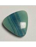 Bouton polyester à pied, 17mm, triangle avec des rayures bleues