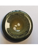 Bouton polyester 2 trous, 27mm, rond , vert/kaki