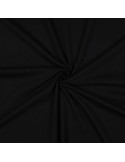 Tissu, Jersey de Coton Uni, Noir Intense, Laize 145 cm, Coton Stretch Oeko-Tex