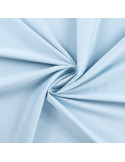 Tissu, Satin de Coton Uni, Bleu Clair, Laize 150 cm, 100% Coton 115g/m²