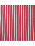 Tissu, Popeline Rayures Bâtons, Rouge Éclatant, Laize 145 cm, Coton Polyamide Spandex 110g/m²
