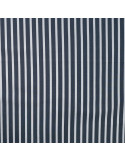 Tissu, Popeline Rayures Bâtons, Marine, Laize 145 cm, 72% Coton 25% Polyamide 3% Spandex 110g/m²