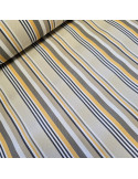 Tissu, Toile d'Extérieur Rayures Marina, Moutarde, Laize 150 cm, 100% Polypropylène 271g/m²