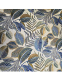 Tissu jacquard Cacao, bleu