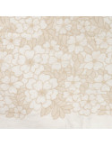 Tissu, Broderie Anglaise Fleurie, Sable Chiné, Laize 130 cm, 100% Coton 169g/m²