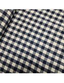 Jacquard de coton épais, vichy, bleu marine