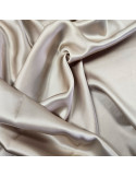 Tissu, Satin de Soie, 100% soie véritable, 16 mommes, beige