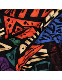 Jersey viscose, Motif abstrait, impression digitale, Noir